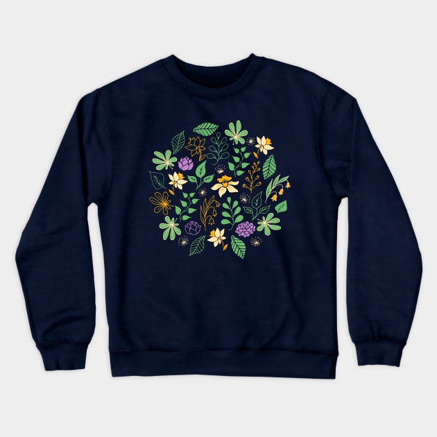 Spring floral pattern Crewneck Sweatshirt by ziryna